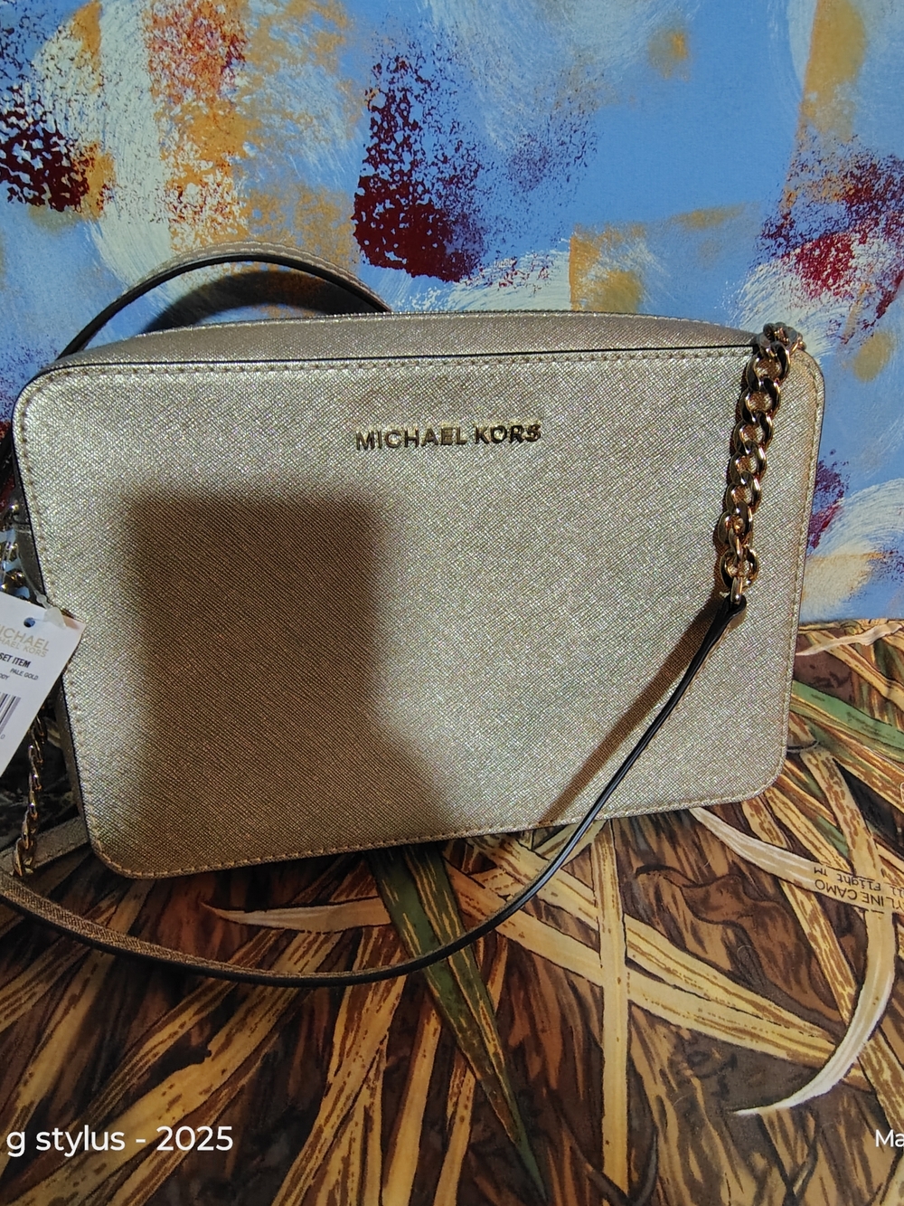 😮🔥🔥MICHAEL KORS- Gold Jet Set Large East West Crossbody Bag